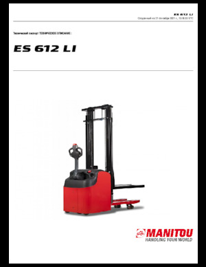 Stackere (transpaleți) mobile Manitou ES 612 LI