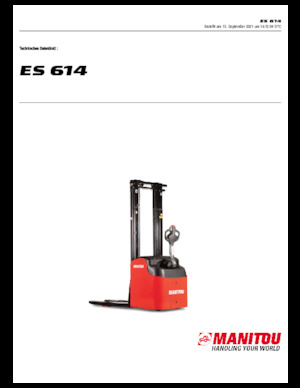 Stackere (transpaleți) mobile Manitou ES 614