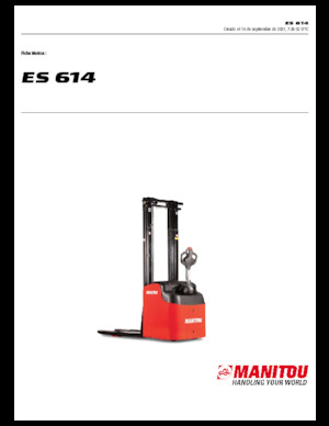 Stackere (transpaleți) mobile Manitou ES 614