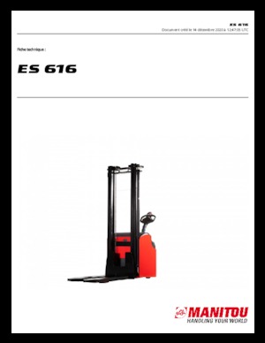 Stackere (transpaleți) mobile Manitou ES 616
