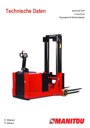 Stackere (transpaleți) mobile Manitou ES 713 GPF