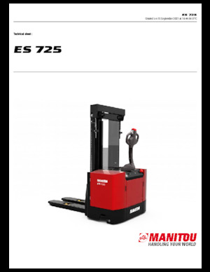 Stackere (transpaleți) mobile Manitou ES 725