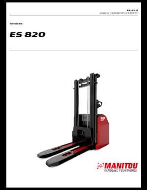Stackere (transpaleți) mobile Manitou ES 820