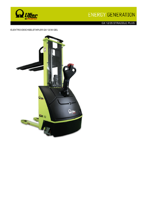 Stackere (transpaleți) mobile PRAMAC Lifter GX 12/35 Straddle Plus