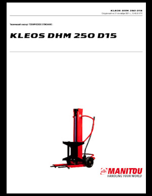 Stackere (transpaleți) mobile Manitou Kleos DHM 250 D15