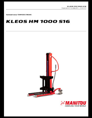 Stackere (transpaleți) mobile Manitou Kleos HM 1000 S16