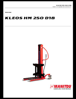 Stackere (transpaleți) mobile Manitou Kleos HM 250 D18