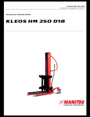 Stackere (transpaleți) mobile Manitou Kleos HM 250 D18