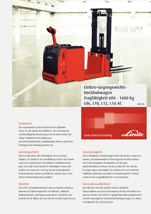 Stackere (transpaleți) mobile Linde L16ac Duplex