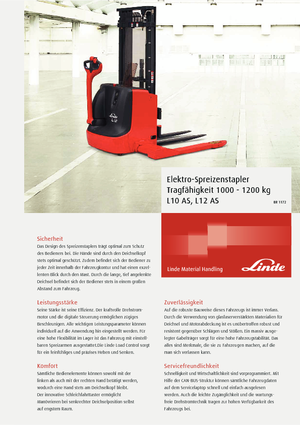 Stackere (transpaleți) mobile Linde L10AS 1912 E