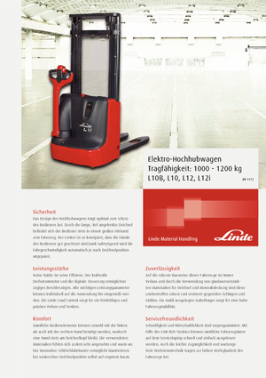 Stackere (transpaleți) mobile Linde L 10 B