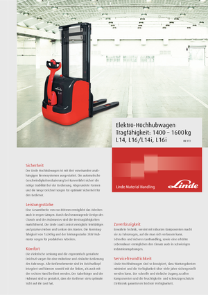 Stackere (transpaleți) mobile Linde L16