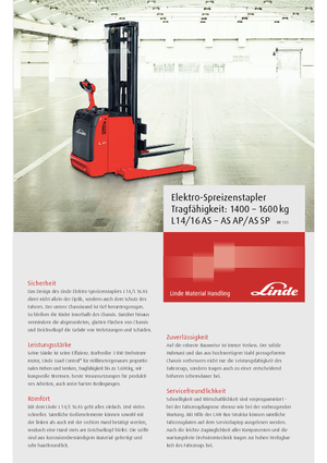 Stackere (transpaleți) mobile Linde L16AS