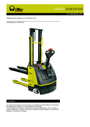 Stackere (transpaleți) mobile PRAMAC Lifter LX 12/25 IL