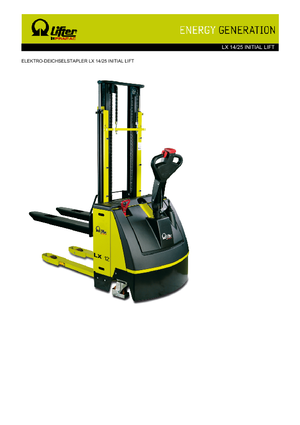 Stackere (transpaleți) mobile PRAMAC Lifter LX 14/25 IL