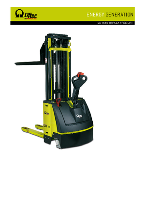 Stackere (transpaleți) mobile PRAMAC Lifter LX 14/50 Triplex-Free Lift