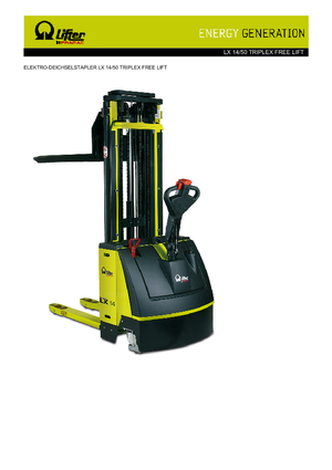 Stackere (transpaleți) mobile PRAMAC Lifter LX 14/50 Triplex-Free Lift
