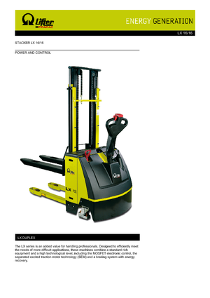 Stackere (transpaleți) mobile PRAMAC Lifter LX 16/16