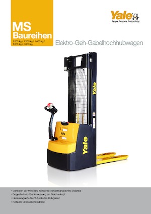 Stackere (transpaleți) mobile Yale MS20