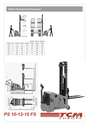 Stackere (transpaleți) mobile TCM PS 12 FS