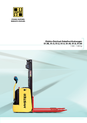 Stackere (transpaleți) mobile Hyster S1.0E