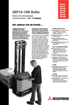 Stackere (transpaleți) mobile Mitsubishi SBP12N2