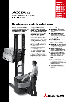 Stackere (transpaleți) mobile Mitsubishi SBP12N2iR