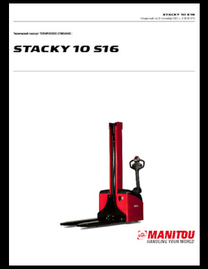 Stackere (transpaleți) mobile Manitou Stacky 10 S 16