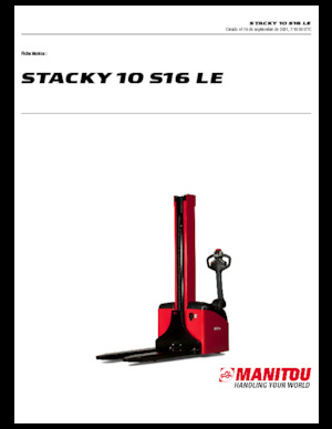 Stackere (transpaleți) mobile Manitou Stacky 10 S16 LE