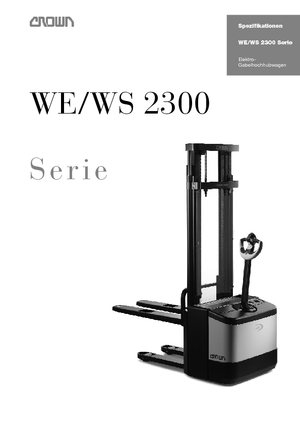 Stackere (transpaleți) mobile Crown WE 2300-1.6 TL