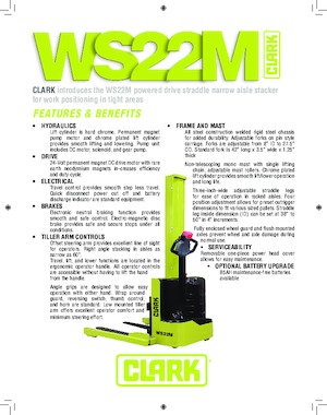 Stackere (transpaleți) mobile Clark WS22M