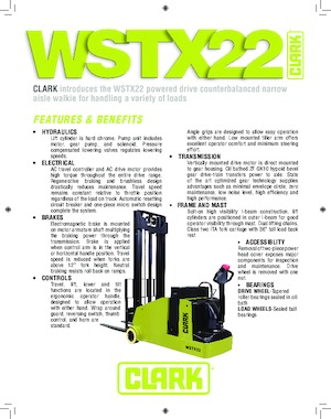 Stackere (transpaleți) mobile Clark WSTX22