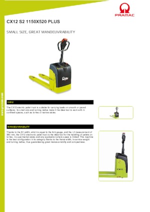 Transpalete cu operator pedestru PRAMAC Lifter CX 12 EVO GEL