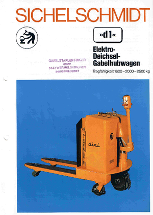 Transpalete cu operator pedestru Sichelschmidt d 125 ASM ac