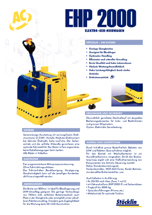 Transpalete cu operator pedestru Stöcklin EHP 2000