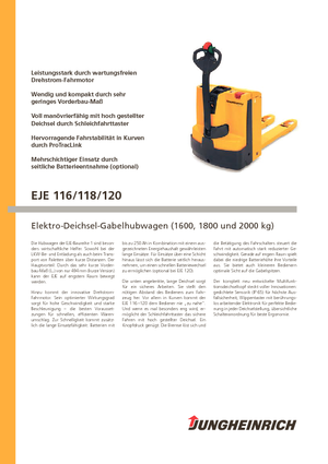 Transpalete cu operator pedestru Jungheinrich EJE 116