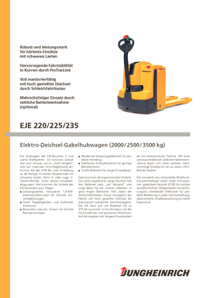 Transpalete cu operator pedestru Jungheinrich EJE 220