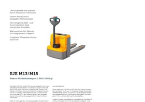 Transpalete cu operator pedestru Jungheinrich EJE M15