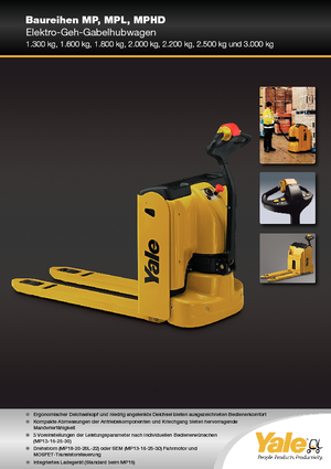 Transpalete cu operator pedestru Yale MP22AC