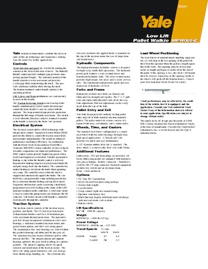 Transpalete cu operator pedestru Yale MPW065-E