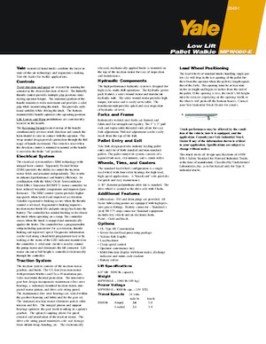 Transpalete cu operator pedestru Yale MPR080VG