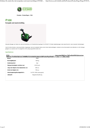 Transpalete cu operator pedestru Cesab P 113