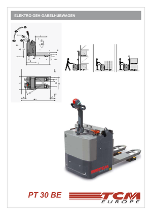 Transpalete cu operator pedestru TCM PT 30 BE-T6