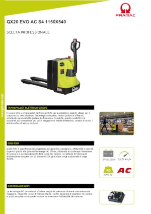 Transpalete cu operator pedestru PRAMAC Lifter QX 20 EVO