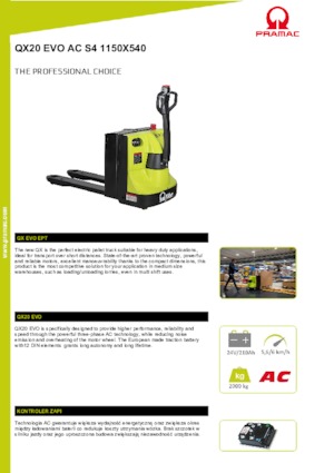 Transpalete cu operator pedestru PRAMAC Lifter QX 20 EVO