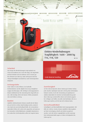Transpalete cu operator pedestru Linde T18