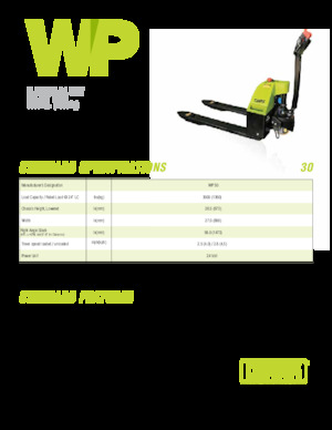 Transpalete cu operator pedestru Clark WP 30