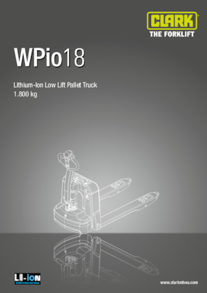 Transpalete cu operator pedestru Clark Wpio 18