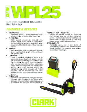 Transpalete cu operator pedestru Clark WPL 25