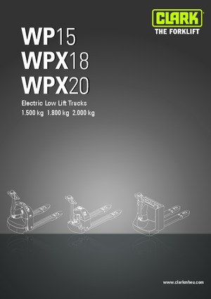 Transpalete cu operator pedestru Clark WP 15